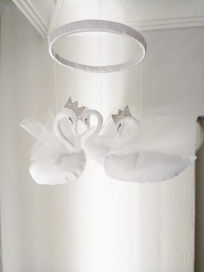 swan princess cot mobile