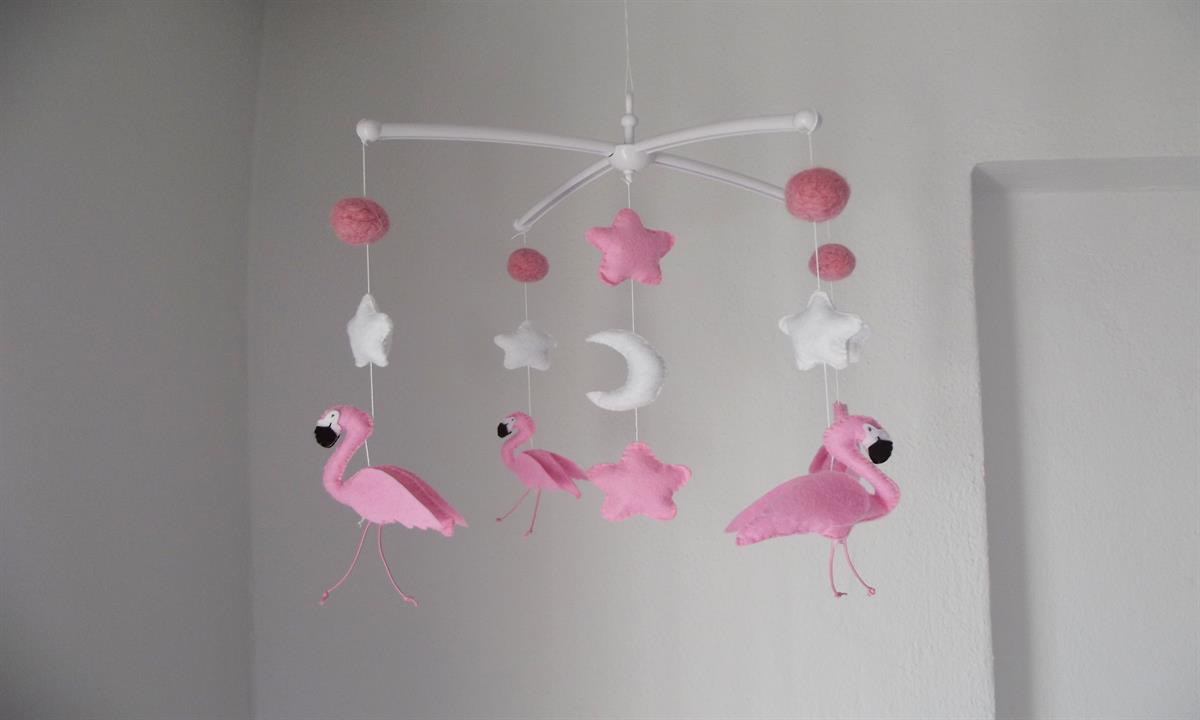 flamingo cot mobile