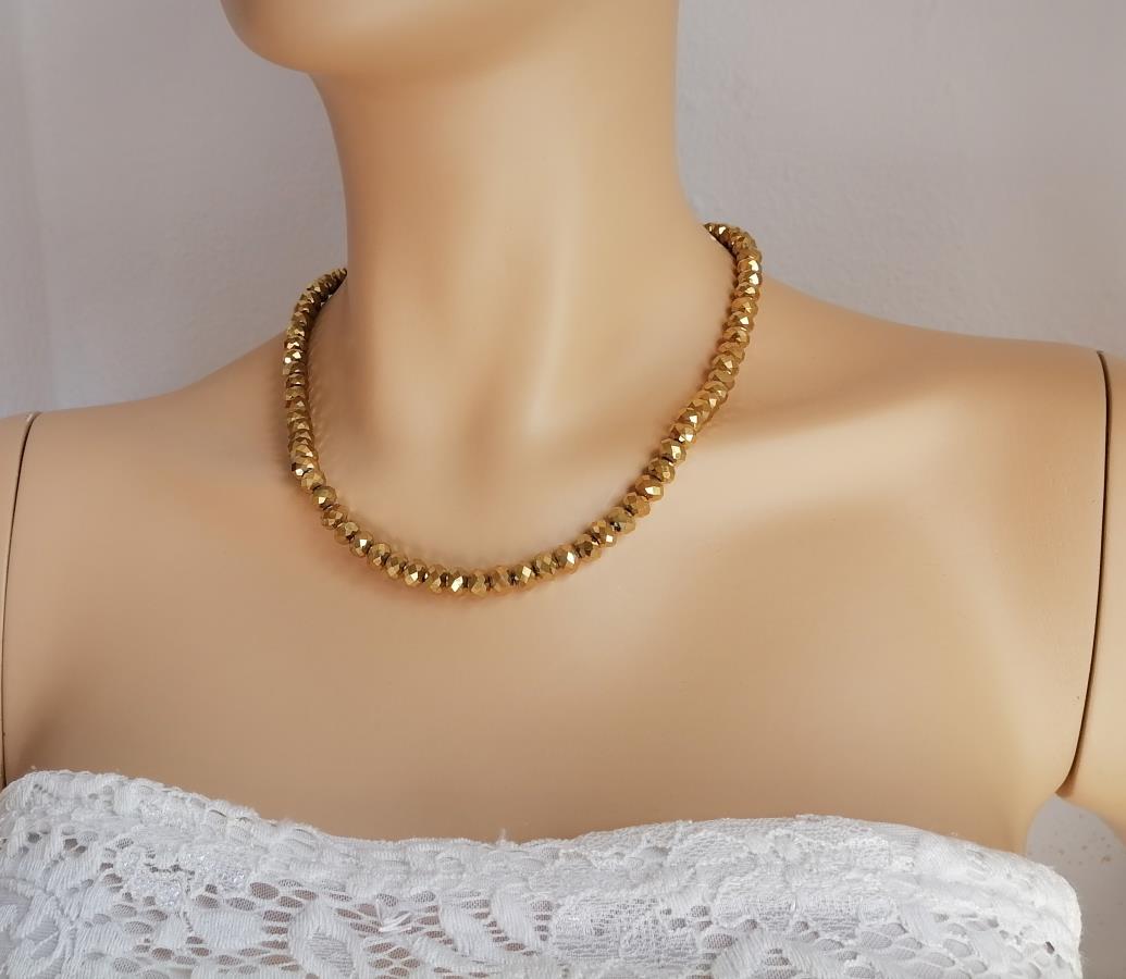 gold-faceted-beads-necklace-pink-tassel-pendant-necklace-gold-sparkly-beads-necklace-with-tassel-golden-beads-necklace-with-pink-tassel-birthday-gift-gift-for-women-lale-necklace-gift-for-wife-gift-for-woman-0