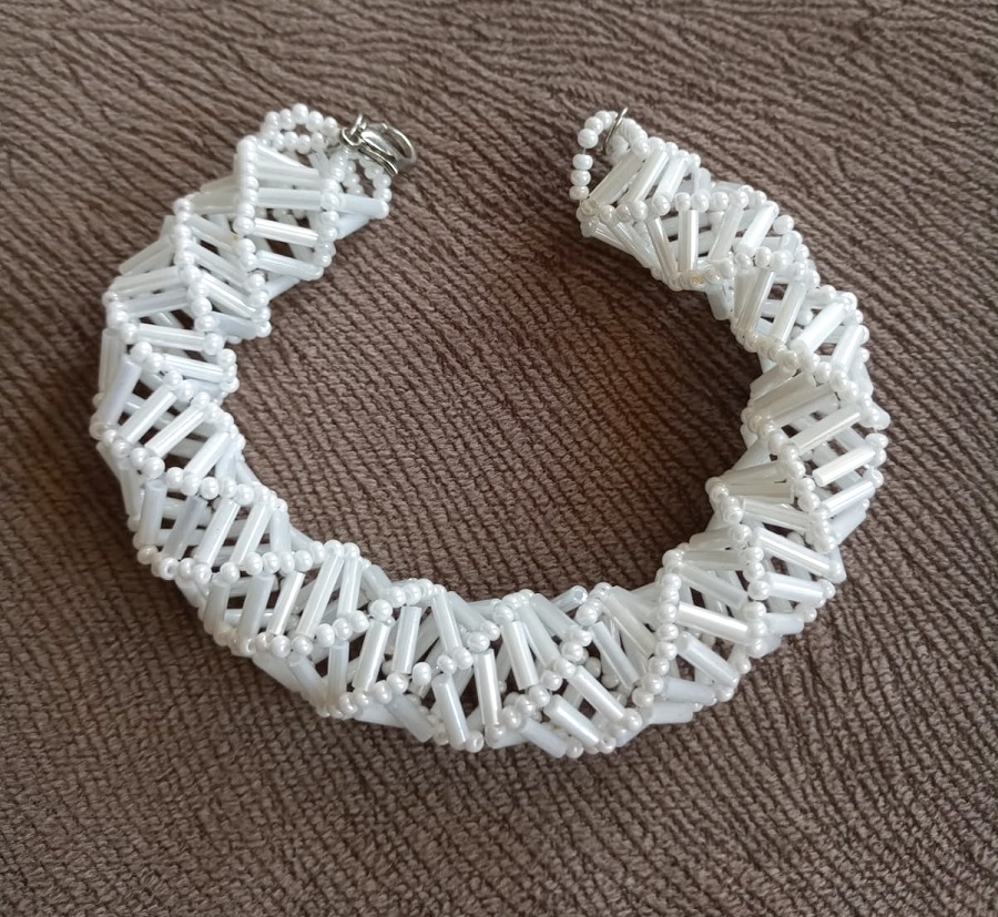 tubular-netted-beaded-bracelet-white-bracelet-for-bride-bridesmaid-gift-handmade-bracelet-bridal-shower-bracelet-gift-for-women-gf-gift-bracelet-for-sister-bff-gift-0