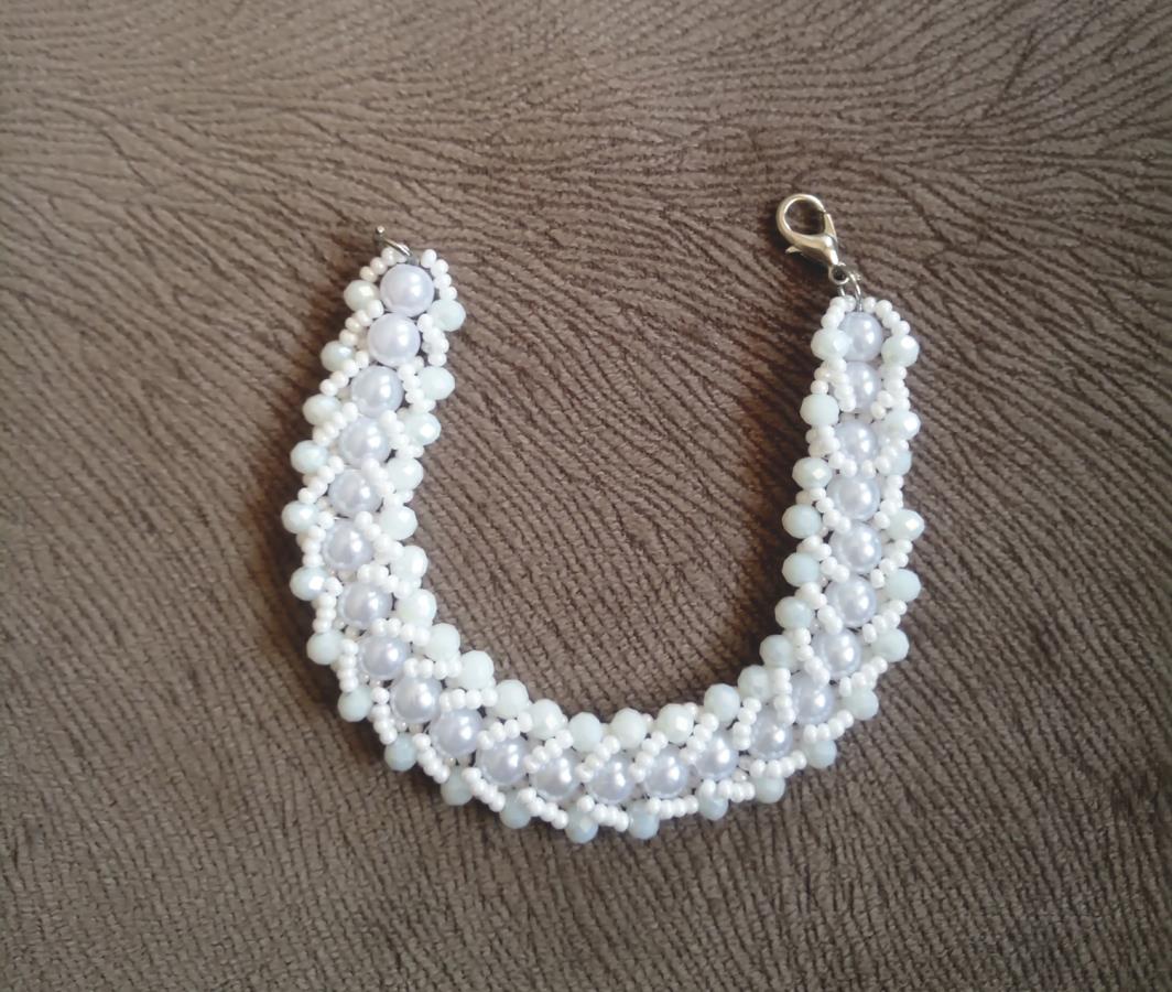 beaded-bracelet-white-bracelet-for-bridesmaid-white-tubular-netted-beaded-bracelet-handmade-bracelet-bridal-shower-bracelet-gift-for-women-gift-for-girl-gift-for-her-0