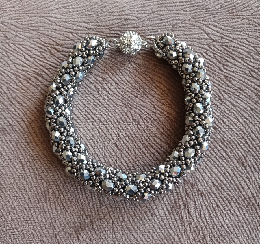 silver-netted-beaded-bracelet-bracelet-for-girl-white-tubular-netted-beaded-bracelet-silver-beadwork-bracelet-bridal-shower-bracelet-gift-for-woman-bracelet-for-bachelorette-party-0