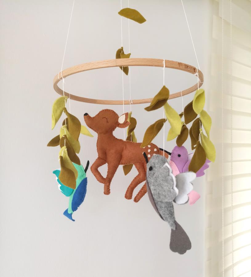 forest-nursery-crib-mobile-fawn-baby-mobile-buy-greenery-mobile-deer-mobile-baby-shower-gift-tropical-nursery-hummingbird-mobile-woodland-mobile-unisex-mobile-gender-neutral-baby-mobile-gift-for-newborn-present-0