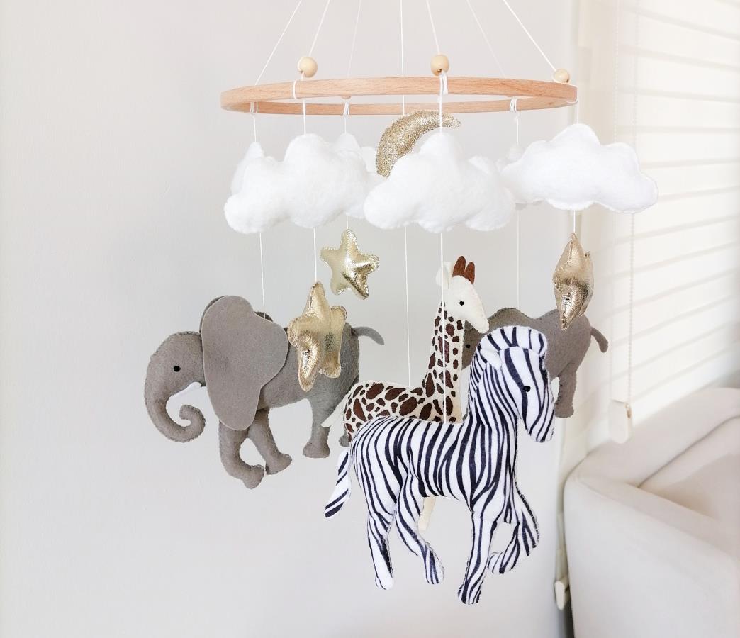 zoo-animals-crib-mobile-baby-bedroom-mobile-decor-gold-stars-baby-mobile-africa-animals-nursery-mobile-giraffe-zebra-elephant-rhinoceros-mobile-baby-shower-gift-safari-baby-mobile-girl-boy-gift-for-newborn-infant-christening-gift-0