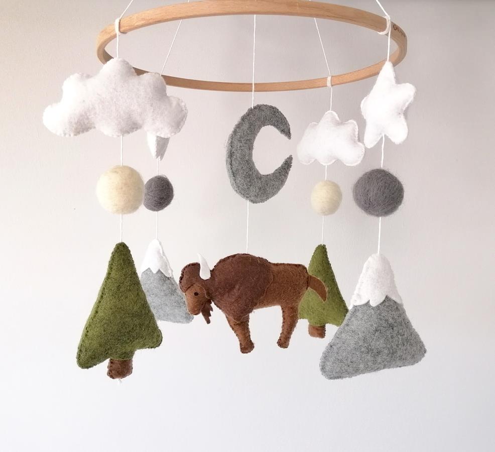 bison-baby-mobile-for-nursery-felt-buffalo-crib-mobile-fir-tree-mountains-baby-mobile-handmade-neutral-nursery-baby-mobile-wisent-cot-mobile-woodland-mobile-christmas-gift-forest-mobile-felt-gray-mountains-mobile-baby-shower-gift-mobile-present-for-infant-gift-for-newborn-bison-hanging-mobile-bison-ceiling-mobile-bison-baby-bedroom-decor-moon-star-mobile-0