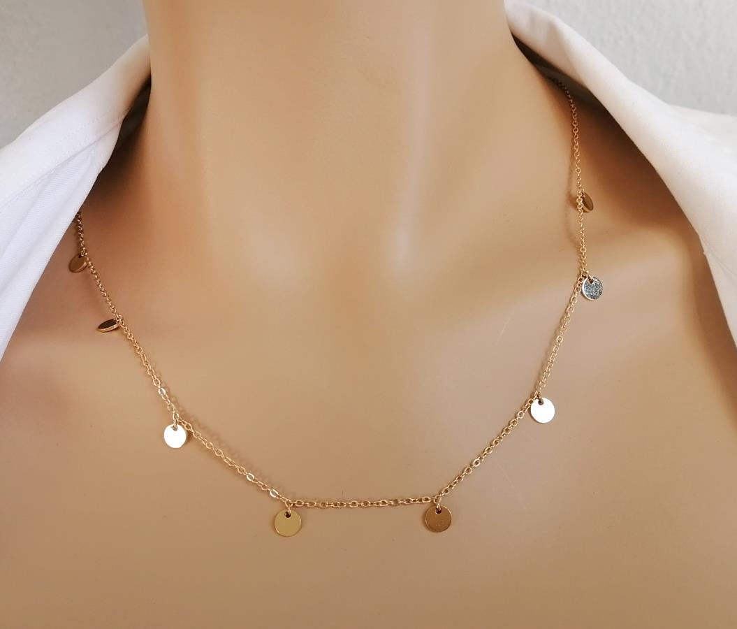 tiny-drop-disc-necklace-gold-dangle-round-choker-multiple-round-pendant-necklace-for-women-multi-small-coin-chain-choker-gold-plated-gift-for-her-gift-for-girlfriend-munze-halskette-fur-frauen-jewelry-gift-necklace-for-wife-delicate-circle-necklace-elegant-necklace-dainty-disc-charm-necklace-0