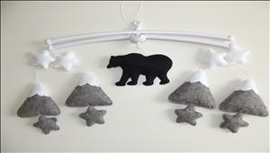 black-bear-baby-mobile-baribal-bear-mobile-mountains-crib-mobile-gray-crib-mobile-black-bear-nursery-decor-black-bear-baby-shower-gift-gift-for-newborn-2