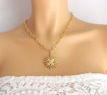 large-north-star-necklace-gold-plated-for-women-polar-star-charm-necklace-buy-birthday-gift-christmas-gift-guiding-star-necklace-paperclip-link-chain-necklace-thick-star-shaped-pendant-necklace-gift-for-her-statement-north-star-necklace-gift-starburst-necklace-2