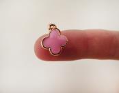pink-clover-charm-necklace-rose-gold-light-pink-clover-pendant-necklace-tiny-quatrefoil-necklace-clover-charm-necklace-birthday-gift-gift-for-her-gift-for-girl-gift-for-woman-2
