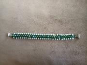 emerald-white-netted-beaded-bracelet-bracelet-for-bride-green-netted-beaded-bracelet-bead-woven-bracelet-handmade-bracelet-bridal-shower-bracelet-gift-for-woman-gift-for-her-2