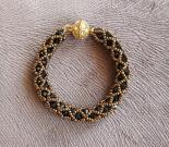 black-netted-beaded-bracelet-elegant-beadwork-bracelet-black-tubular-netted-be