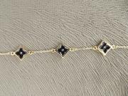 black-clover-charm-bracelet-black-trefoil-charm-bracelet-black-quatrefoil-brac