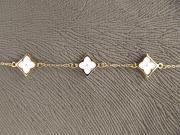 white-clover-charm-bracelet-white-trefoil-bracelet-black-white-quatrefoil-brac