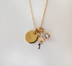 flamingo-necklace-gold-personalized-disc-initial-necklace-cz-crystal-flamingo