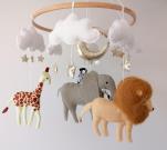 baby-mobile-neutral-animals-africa-nursery-mobile-felt-aifrica-safari-baby-mobile-for-nursery-handmade-ceiling-mobile-hanging-mobile-africa-animals-cot-mobile-baby-shower-gift-zoo-animals-crib-mobile-giraffe-zebra-elephant-lion-baby-mobile-jungle-felt-mobile-christmas-gift-gift-for-newborn-infant-2