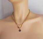 personalized-round-initial-letter-special-chain-necklace-gold-plated-thick-snake-necklace-gold-inscription-love-heart-screw-clasp-custom-cocoon-chain-necklace-disc-letter-necklace-circle-initial-necklace-birthday-gift-idea-necklace-for-women-3