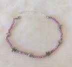 light-purple-faceted-rondelle-crystal-beads-anklet-silver-sea-shell-mermaid-shell-starfish-charm-anklet-handcrafted-beads-leg-bracelet-rosario-tobillera-pulsera-perlen-fu-kettchen-perline-cavigliera-beach-style-bracelet-adjustable-extender-chain-anklet-2