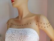 black-beads-shoulders-gold-plated-chain-necklace-for-women-event-delicate-shoulder-necklace-handmade-buy-evening-wedding-celebrate-shoulder-jewelry-sparkly-occasion-bodu-jewelry-party-festival-dress-accessories-open-neckline-2
