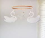 handmade-handcrafted-swan-nursery-mobile-felt-white-princess-swanbaby-girl-crib