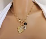 mixed-charm-necklace-gold-heart-pendant-paperclip-chain-necklace-personalized-round-circle-disc-coin-letter-initial-black-necklace-birthday-gift-idea-necklace-for-women-gift-for-her-gift-for-girlfriend-cz-crystal-stone-heart-necklace-3