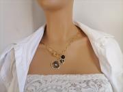 mixed-charm-necklace-gold-turkish-evil-eye-pendant-necklace-paperclip-chain-necklace-round-sun-moon-necklace-natural-lapis-lazuli-stone-necklace-personalized-round-circle-disc-coin-letter-initial-black-necklace-birthday-gift-idea-necklace-for-women-gift-for-her-gift-for-girlfriend-2