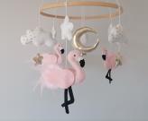 flamingo-baby-mobile-felt-gold-white-clouds-stars-mobile-for-girl-nursery-feather-flamingo-cot-mobile-flamingo-nursery-decor-flamingo-baby-shower-gift-gift-for-newborn-present-for-infant-flamingo-ceiling-mobile-flamingo-hanging-mobile-baby-girl-bedroom-mobile-2